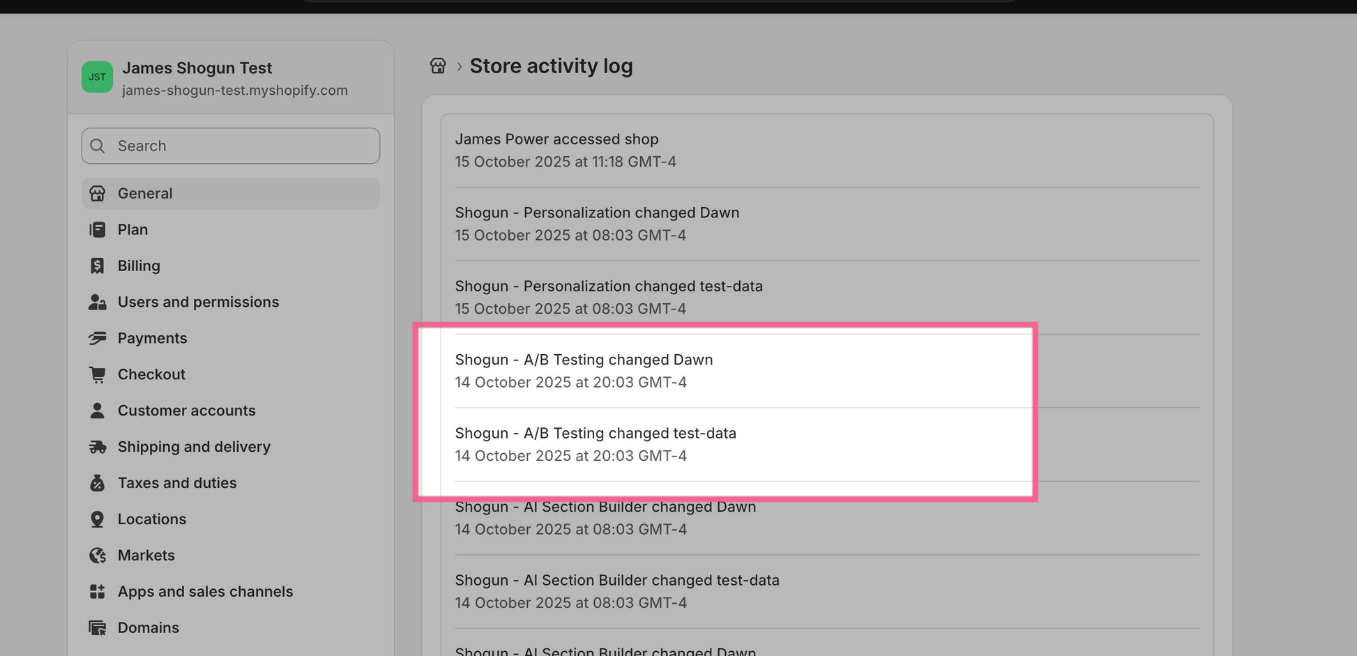 activitylog alt james
