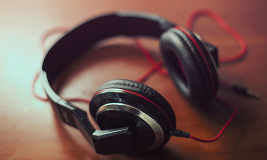 Headphones with Red Cord